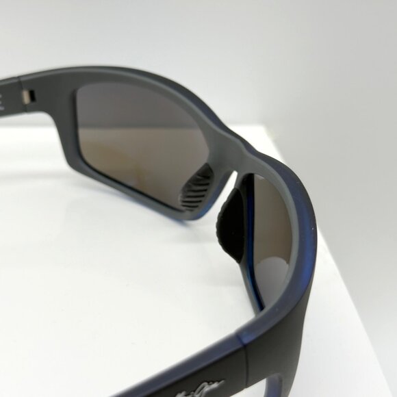 Maui Jim Kanaio Coast Matte Trans Blue Black Polarized Blue Sunglasses B766-08C - Picture 9 of 10